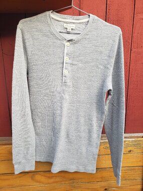 J. Crew Heavyweight thermal waffle knit Henley shirt